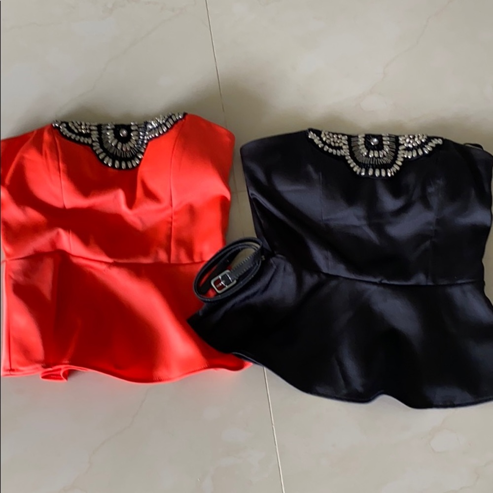 Two tops xoxo black and orange ! To go out with